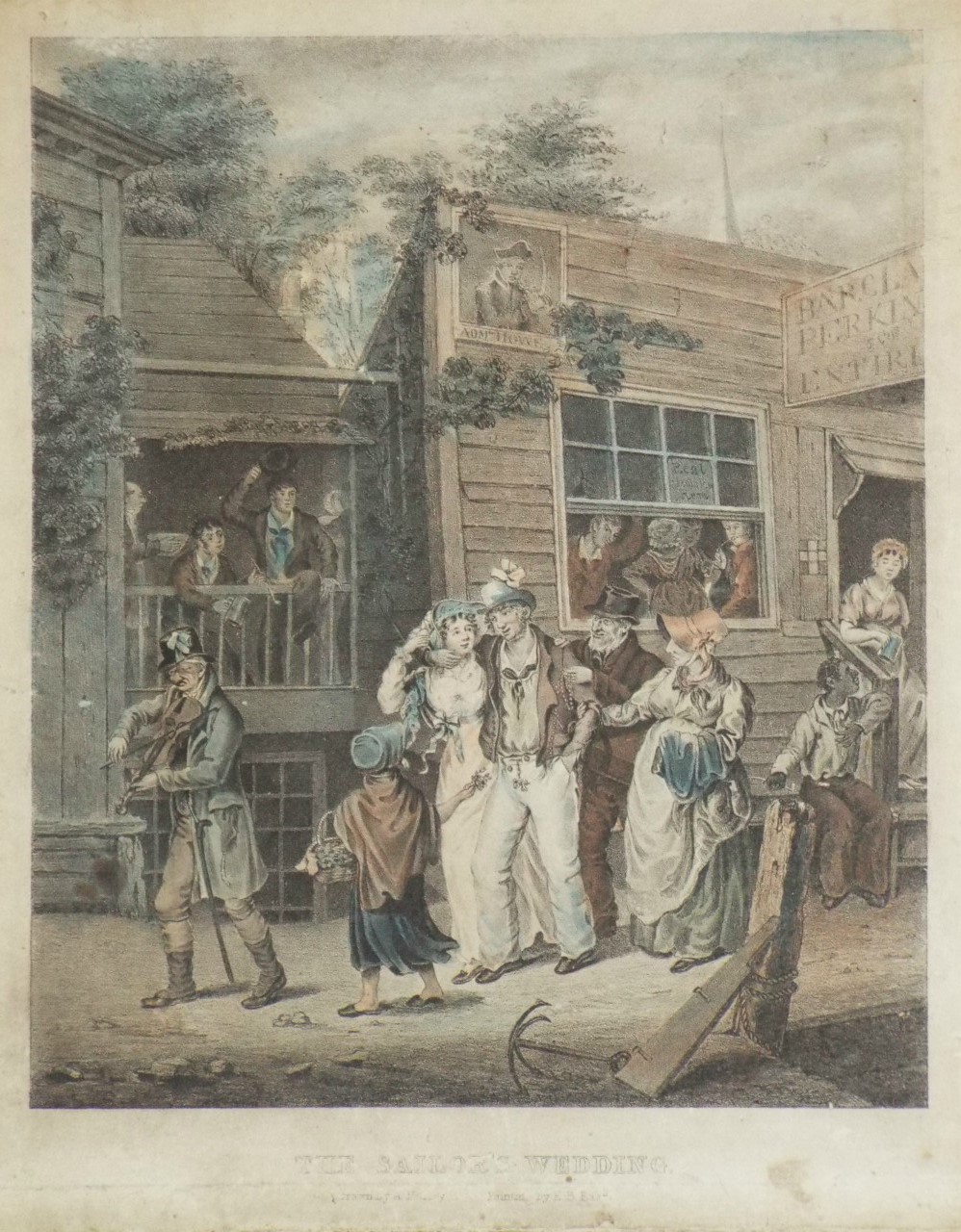 Lithograph - The Sailor's Wedding. - Holbey